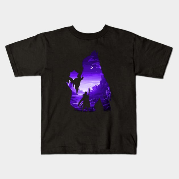 Baldurs Gate 3 - Shadowheart *Negative Illusion* Kids T-Shirt by MyRetroArt